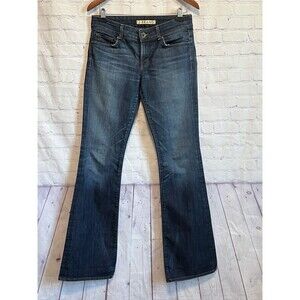 J Brand Tyro Low Rise Flare Jeans Dark Wash Size 29 Blue Wide leg